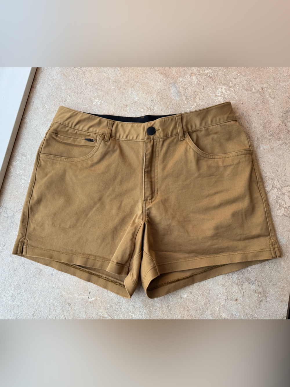 Backcountry Tan Cotton Blend Shorts, Size 6